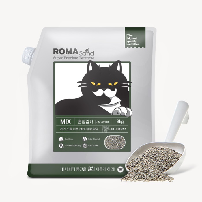 로패밀리,[ROMA]로마샌드 믹스(혼합입자) 9kg 고양이모래,로패밀리,미국 와이오밍주