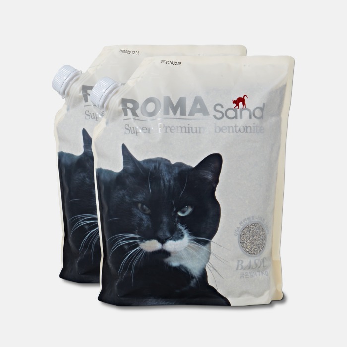 로패밀리,[ROMA]로마샌드 베이직(굵은입자) 세트(7kg x 2포) 고양이모래,로패밀리,미국 와이오밍주