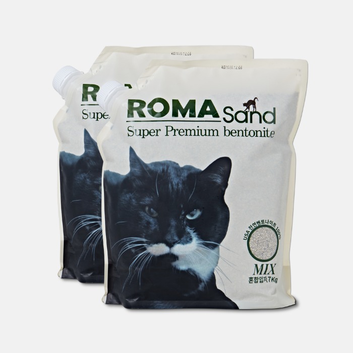 로패밀리,[ROMA]로마샌드 믹스(혼합입자) 세트(7kg x 2포) 고양이모래,로패밀리,미국 와이오밍주