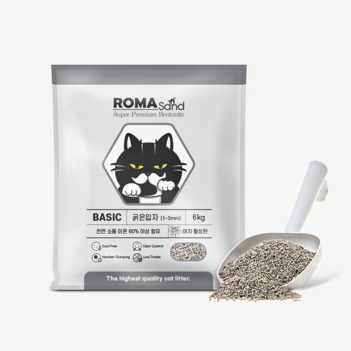 로패밀리,[ROMA]로마샌드 베이직(굵은입자) 6kg 고양이모래,로패밀리,미국 와이오밍주